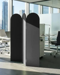 Divisorio per ufficio SLIMMY 120 x 160 cm Grigio scuro