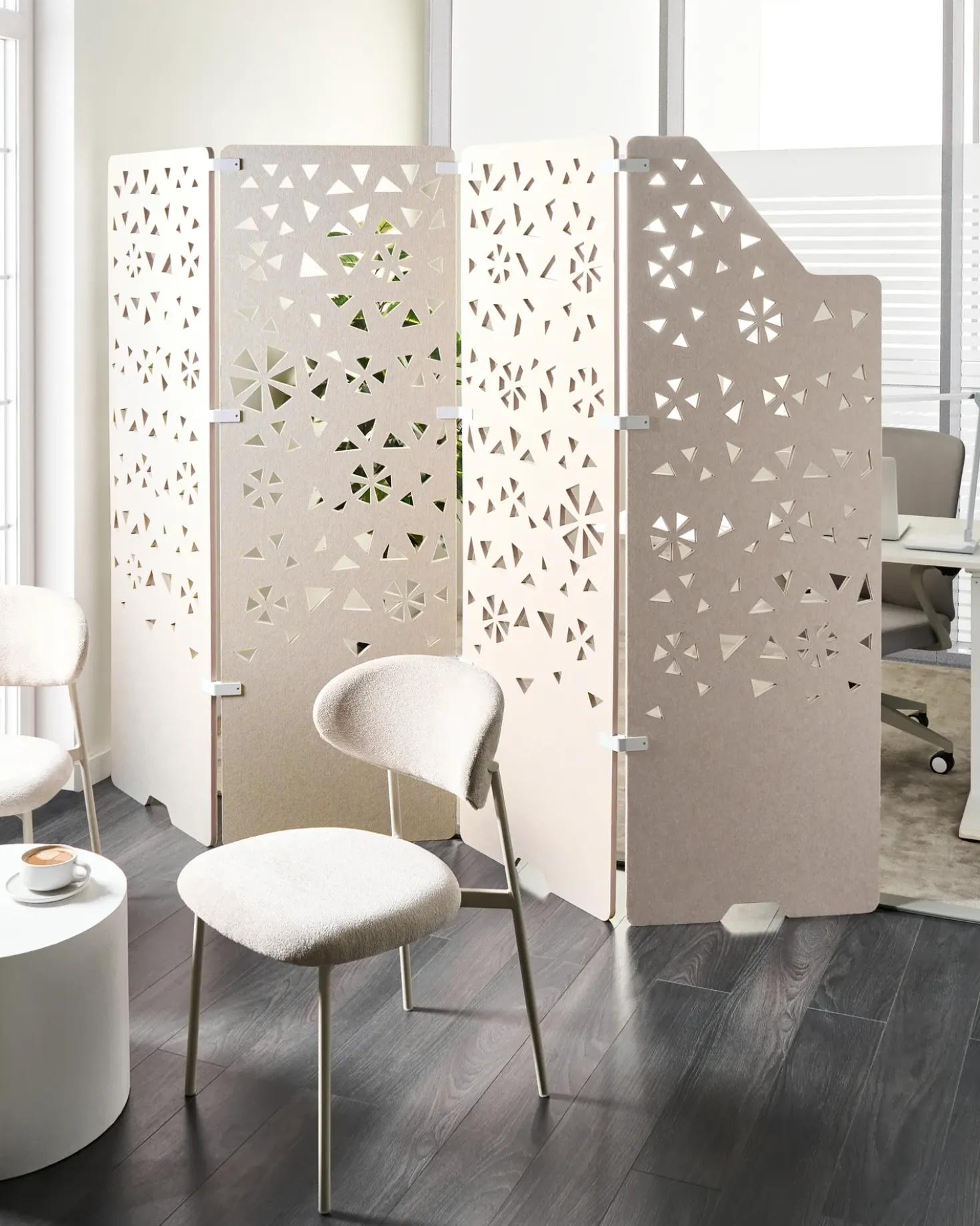 Divisorio per ufficio STARRY 240 x 180 cm Beige chiaro