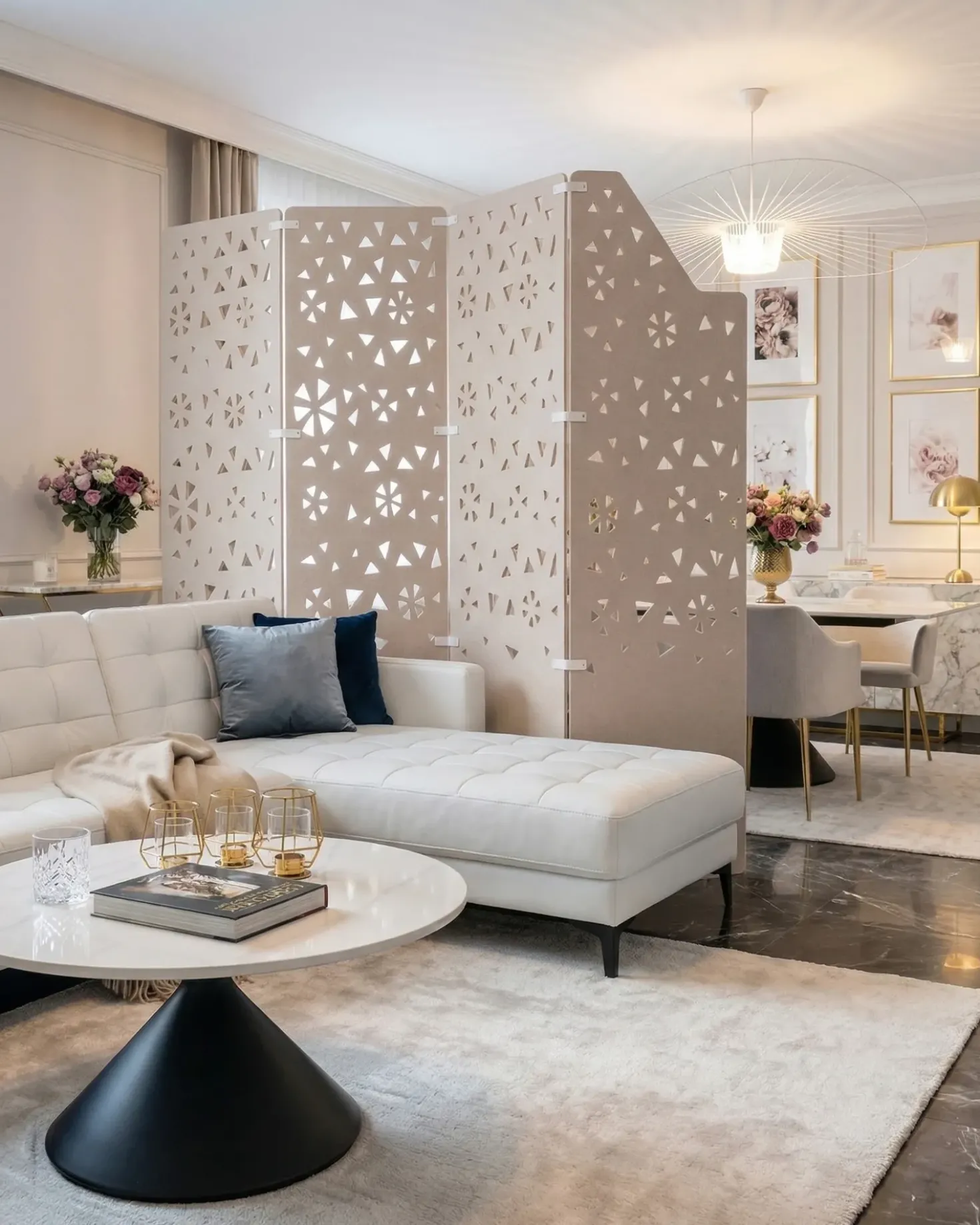 Divisorio per ufficio STARRY 240 x 180 cm Beige chiaro