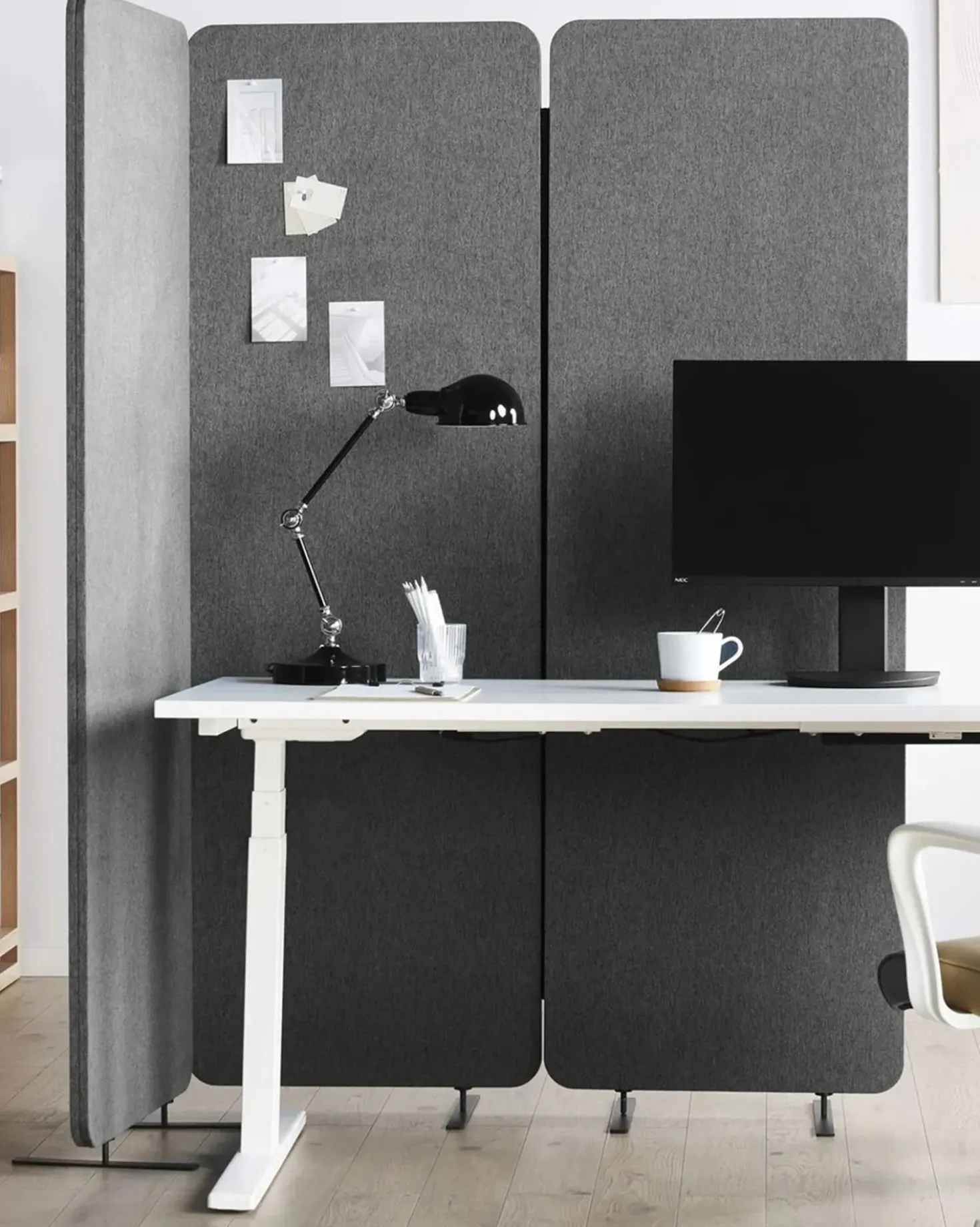 Divisorio per ufficio STANDI 184 x 184 cm Grigio