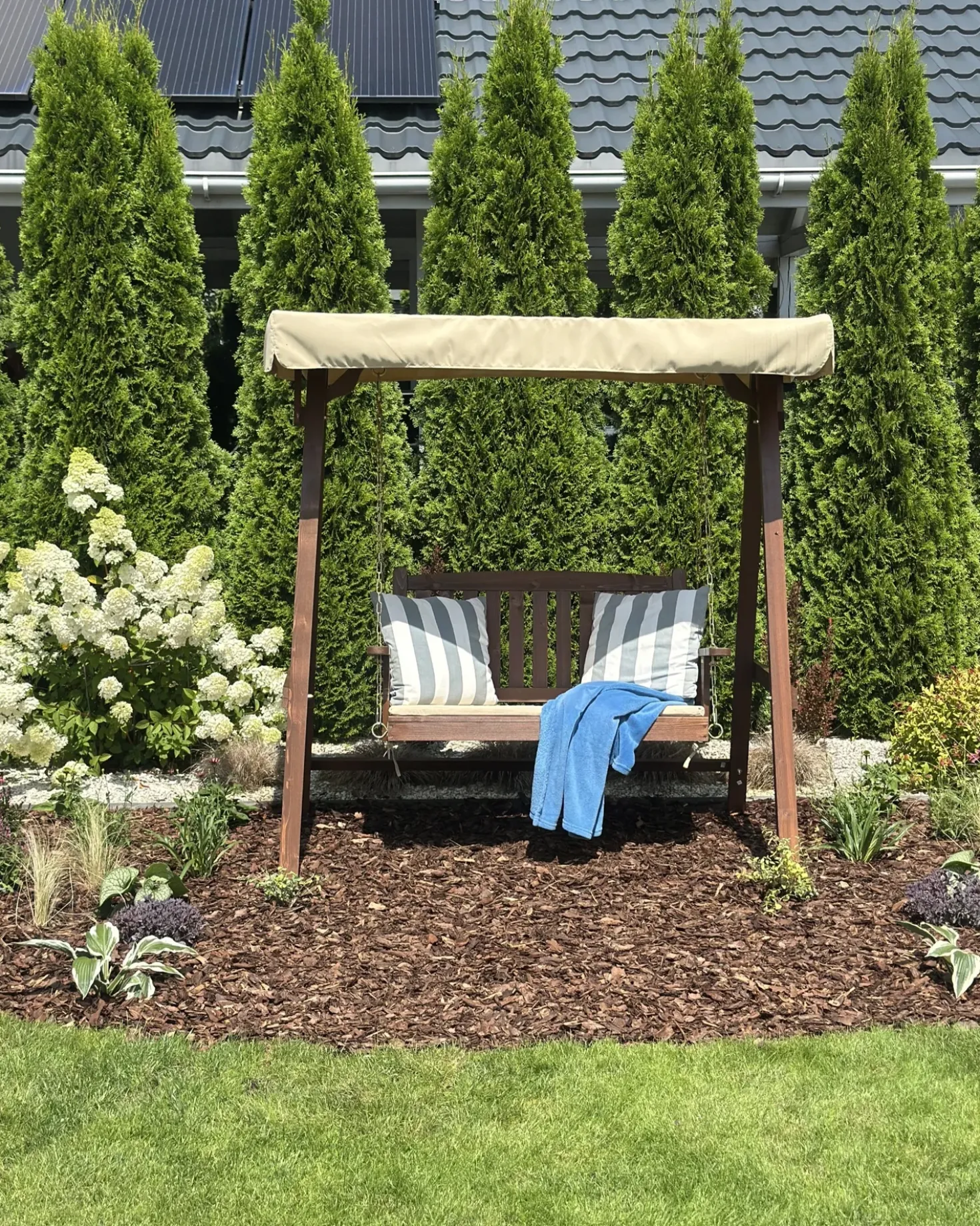 Dondolo da giardino CAVIOLA Legno di abete Marrone scuro