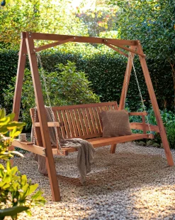 Dondolo da giardino FICARELLA Legno di larice Marrone