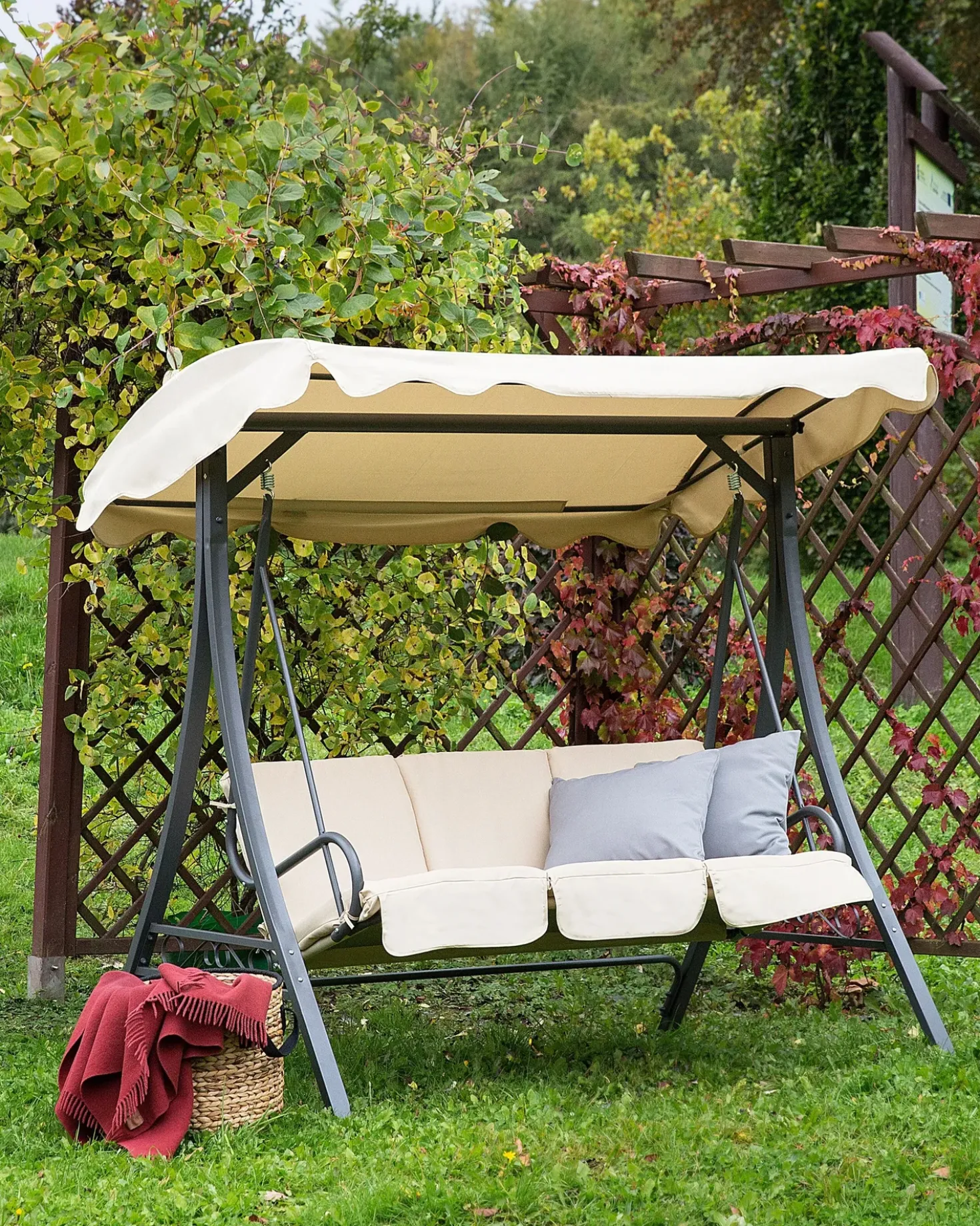 Dondolo da giardino GARBO Metallo Beige