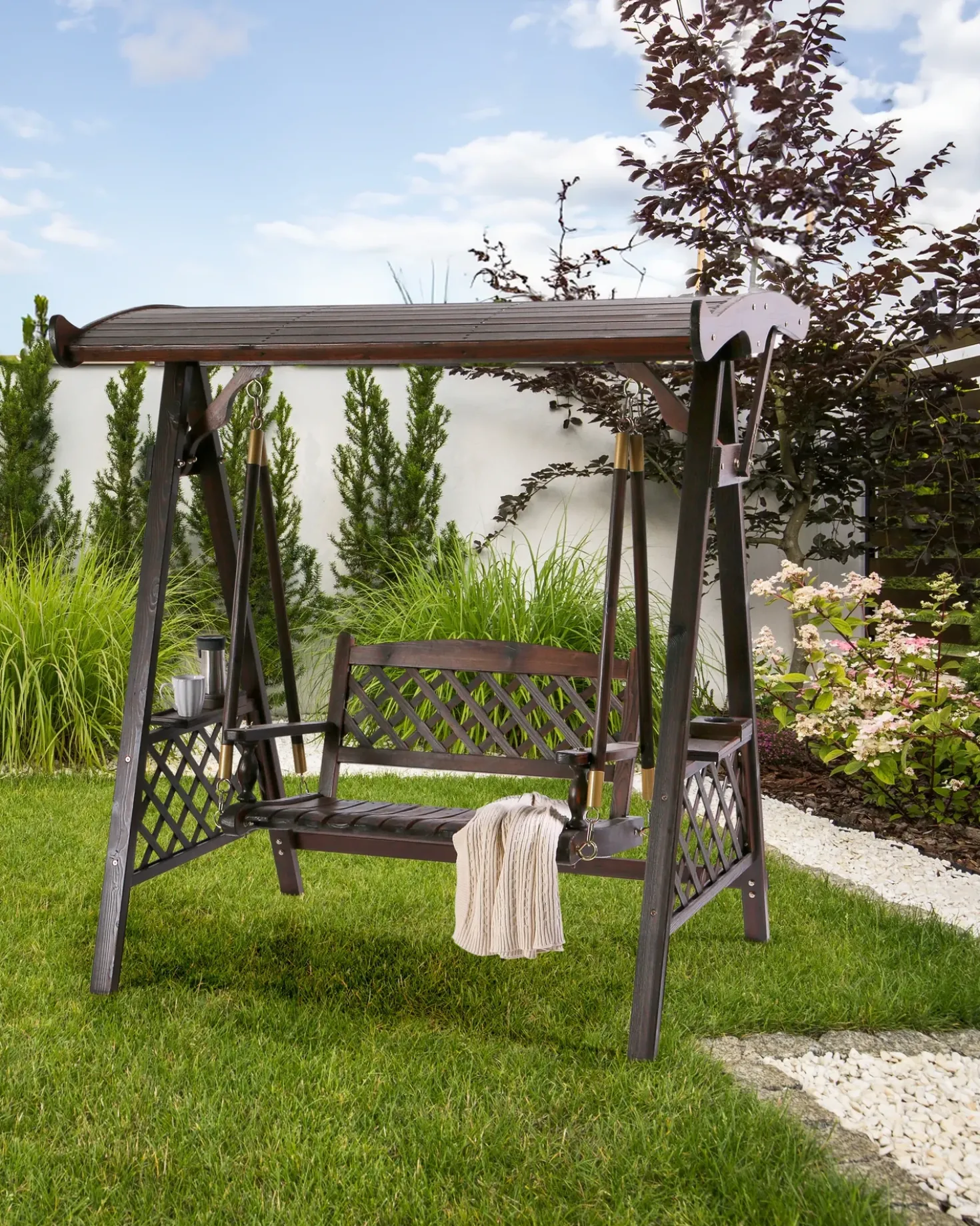Dondolo da giardino SENARICA Legno di abete Marrone scuro