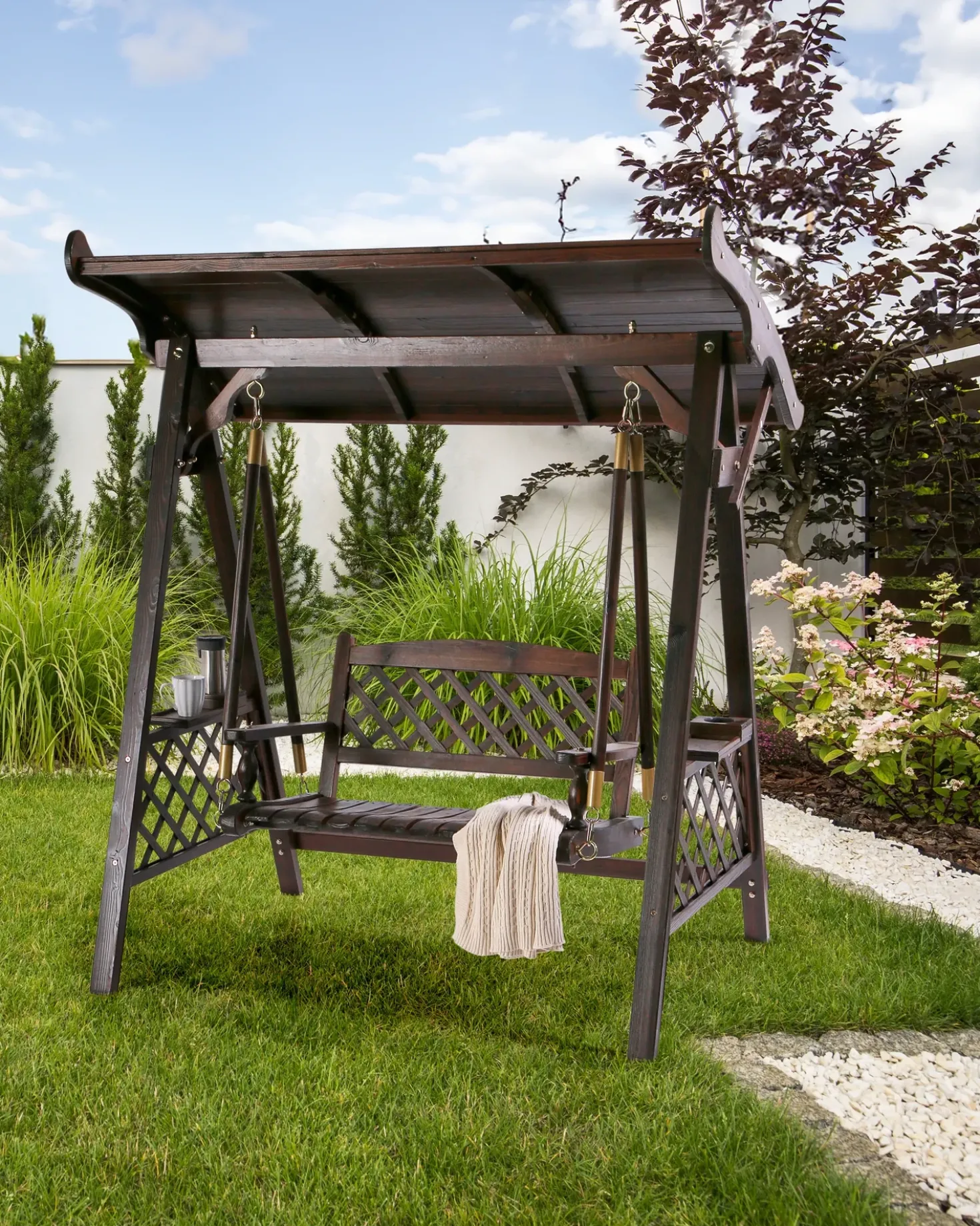 Dondolo da giardino SENARICA Legno di abete Marrone scuro
