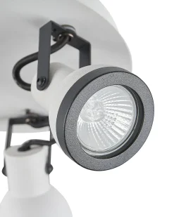 Faretto a 3 luci BARO Regolabile Metallo Bianco