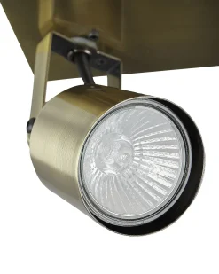 Faretto a 4 luci BONTE Regolabile Metallo Ottone