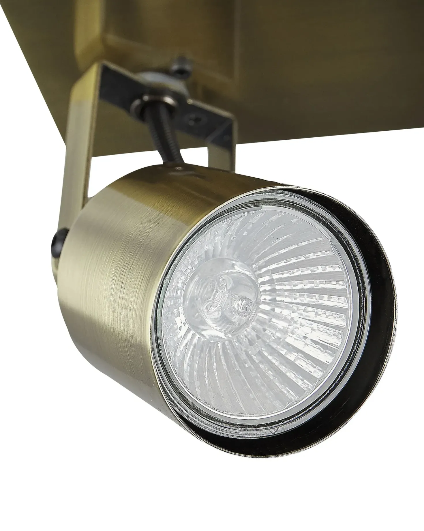 Faretto a 4 luci BONTE Regolabile Metallo Ottone