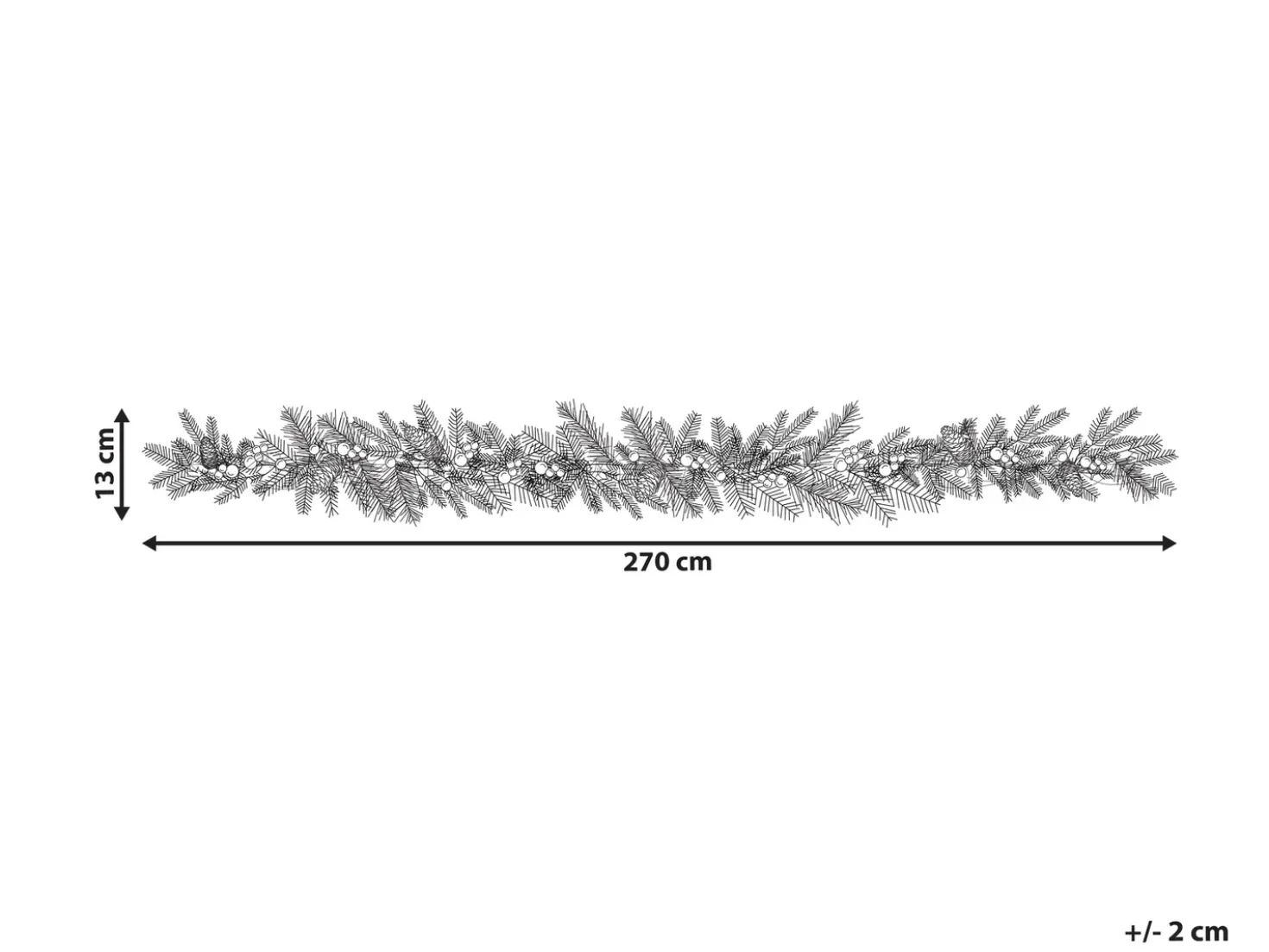 Festone di Natale LED ELBRUS 270 cm Verde
