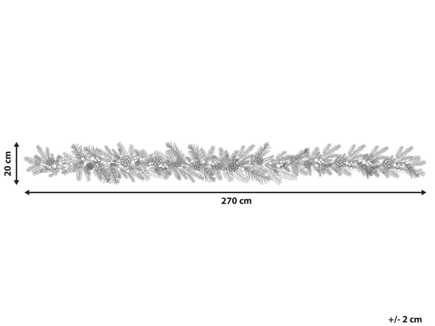 Festone di Natale LED PAIMIO 270 cm Verde