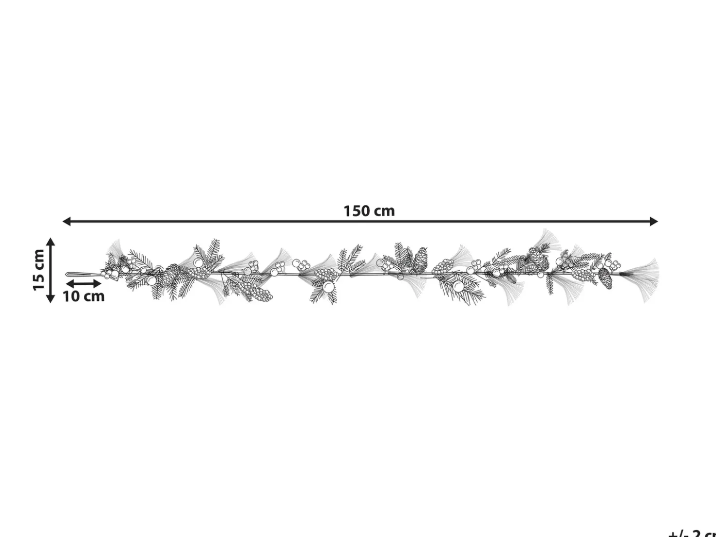 Festone di Natale ROTA 150 cm Rame