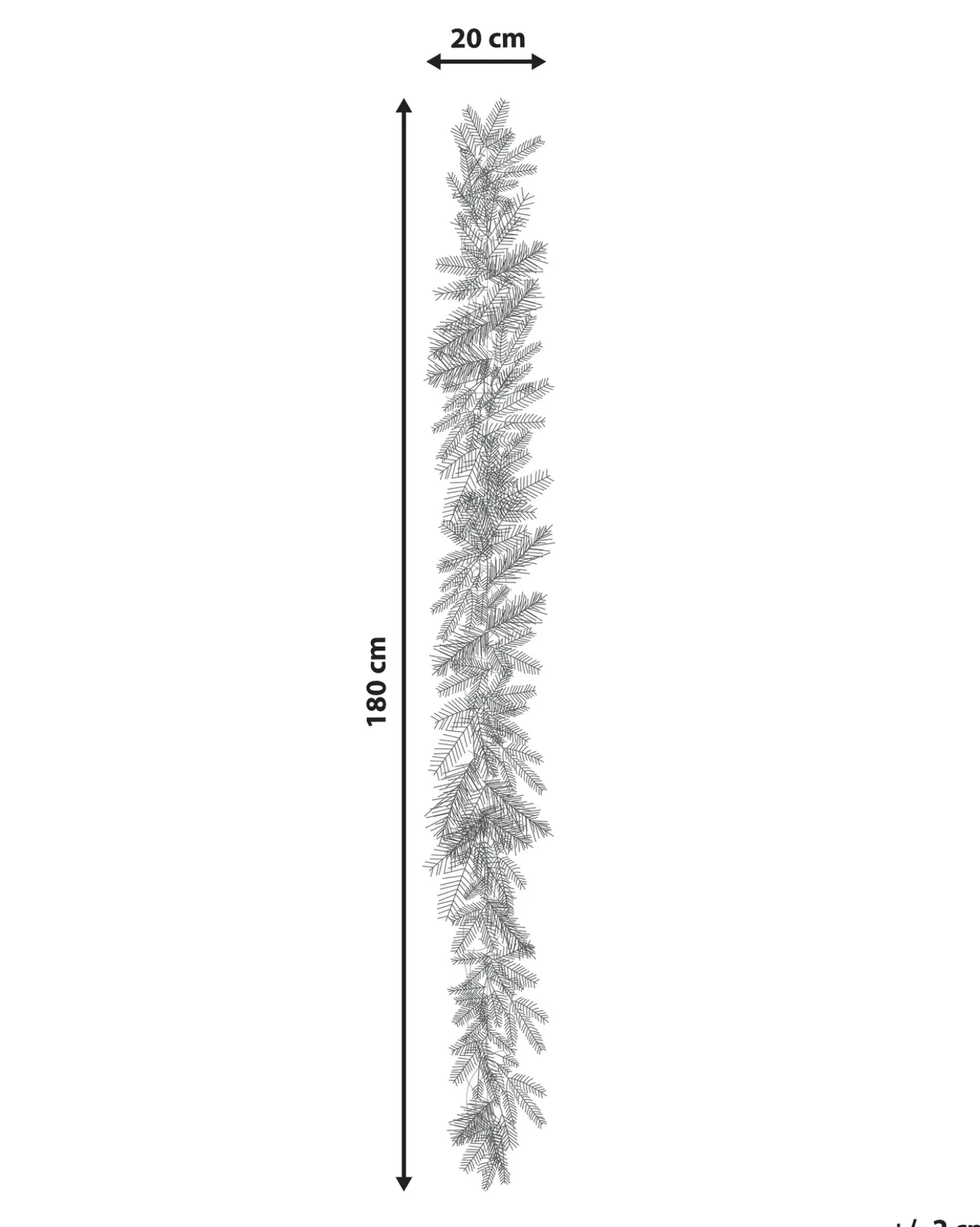 Festone natalizio innevato LED SUNDO 180 cm Bianco