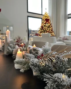 Festone natalizio innevato LED WHITEHORN 270 cm Bianco