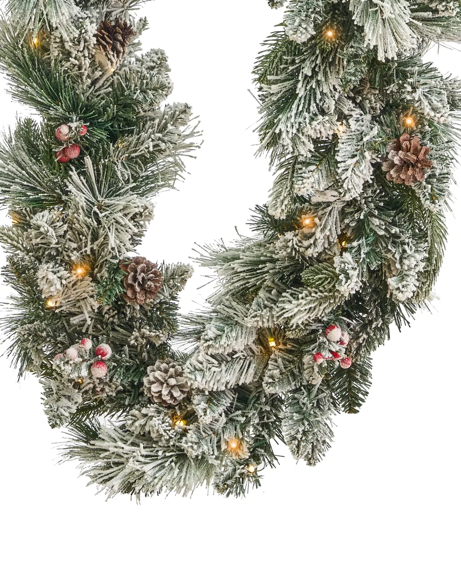Festone natalizio innevato LED WHITEHORN 270 cm Bianco