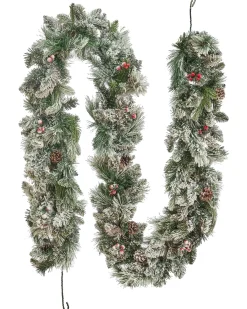 Festone natalizio innevato LED WHITEHORN 270 cm Bianco