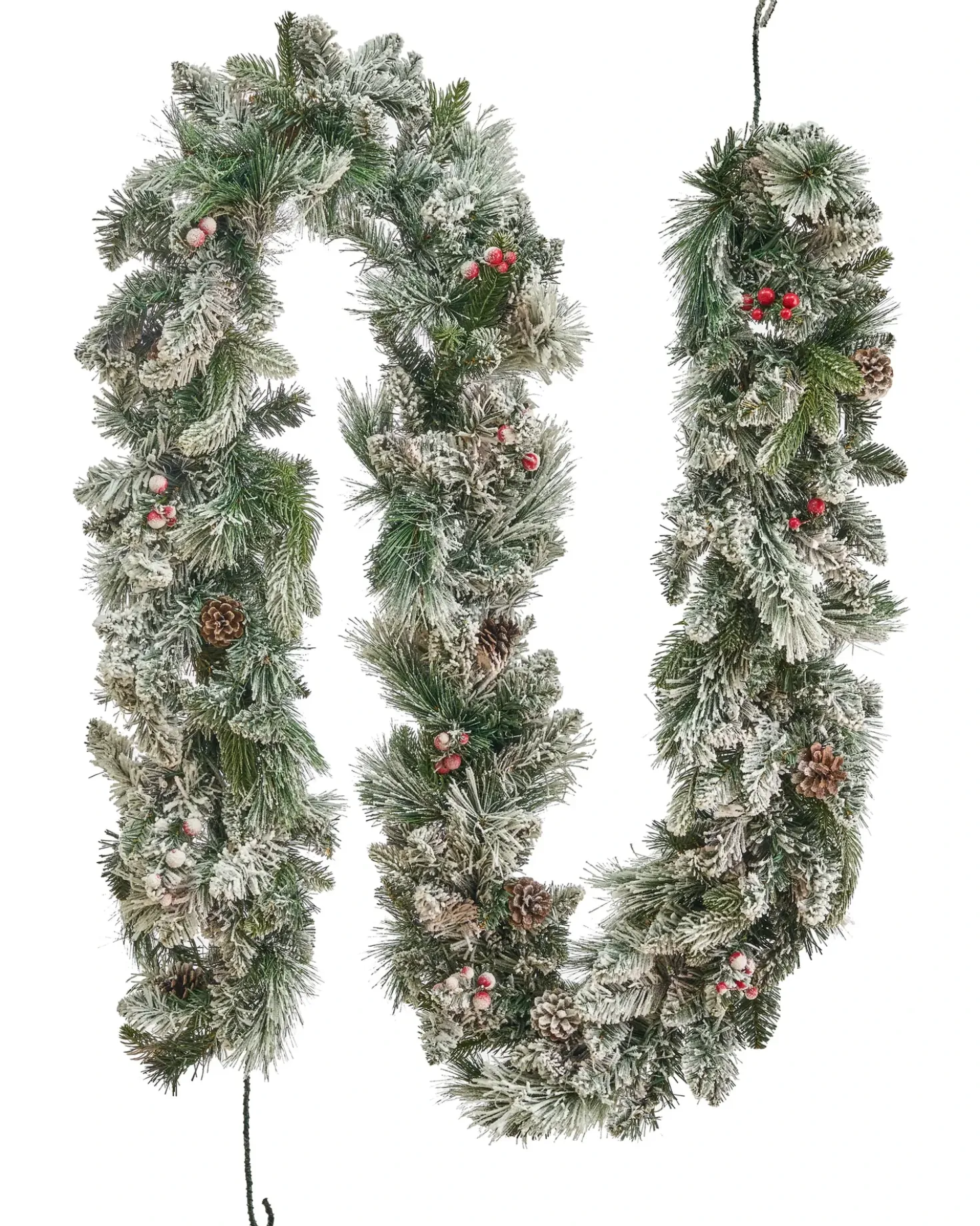 Festone natalizio innevato LED WHITEHORN 270 cm Bianco