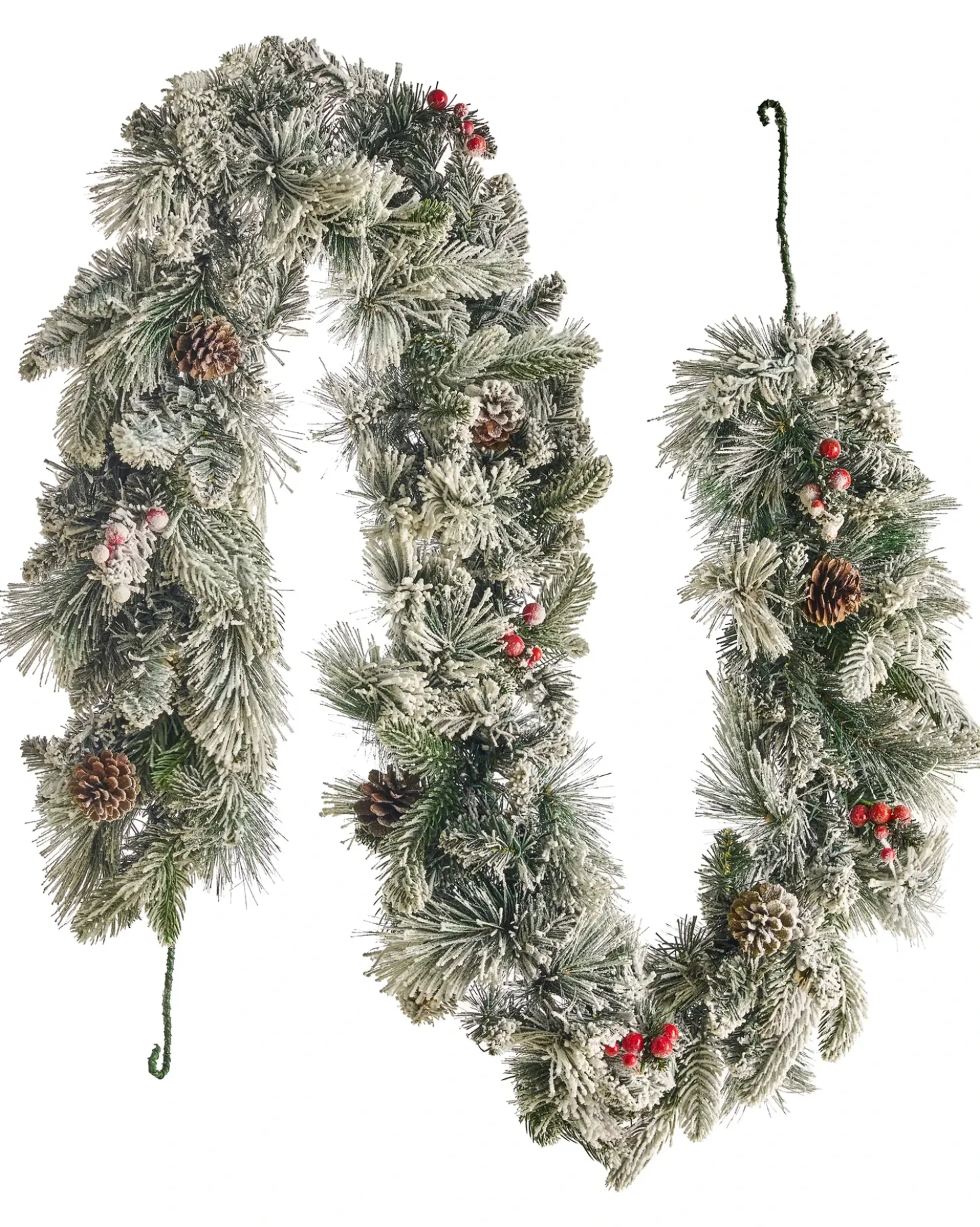 Festone natalizio innevato LED WHITEHORN 180 cm Bianco