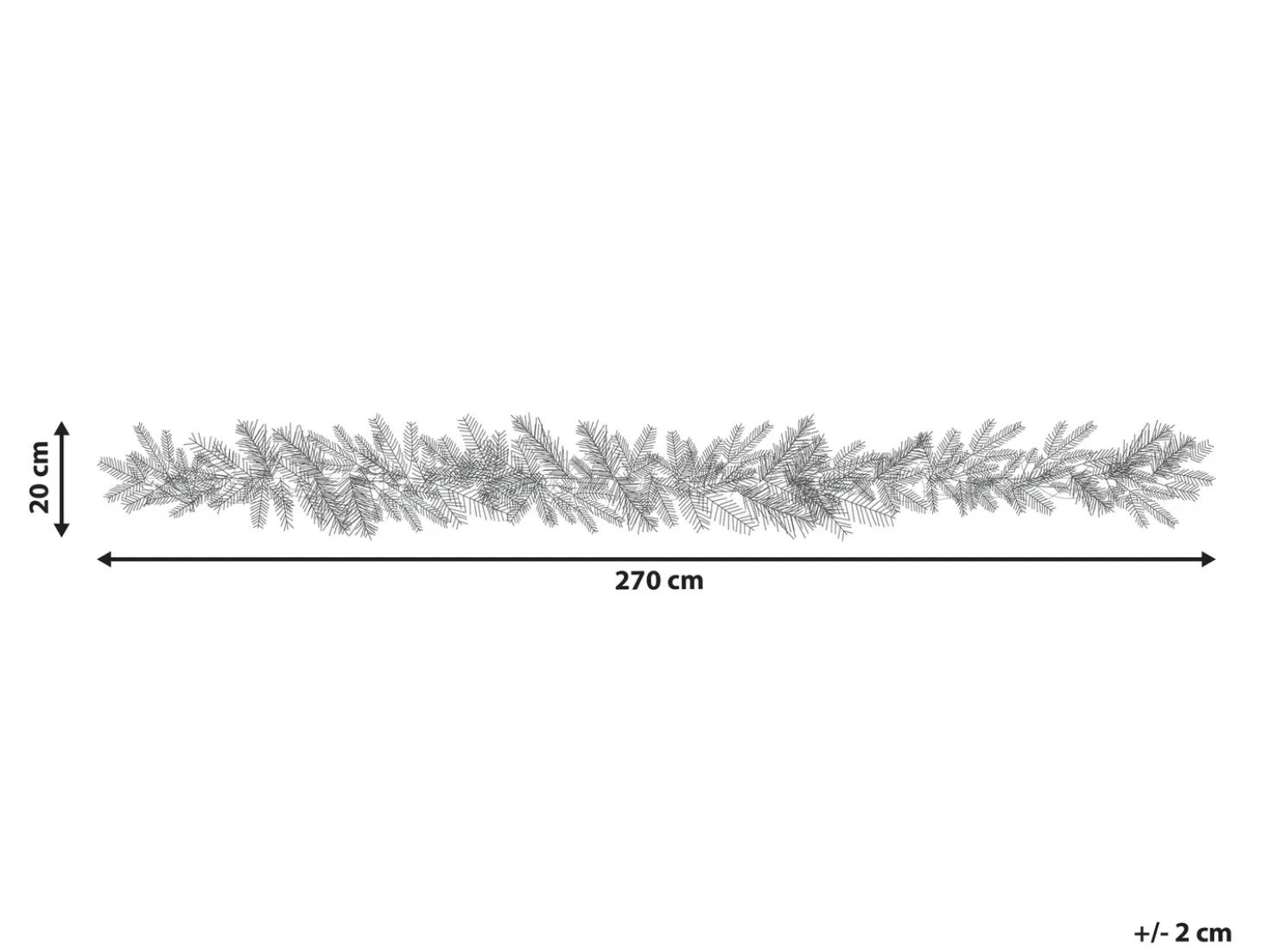 Festone natalizio innevato LED SUNDO 270 cm Bianco