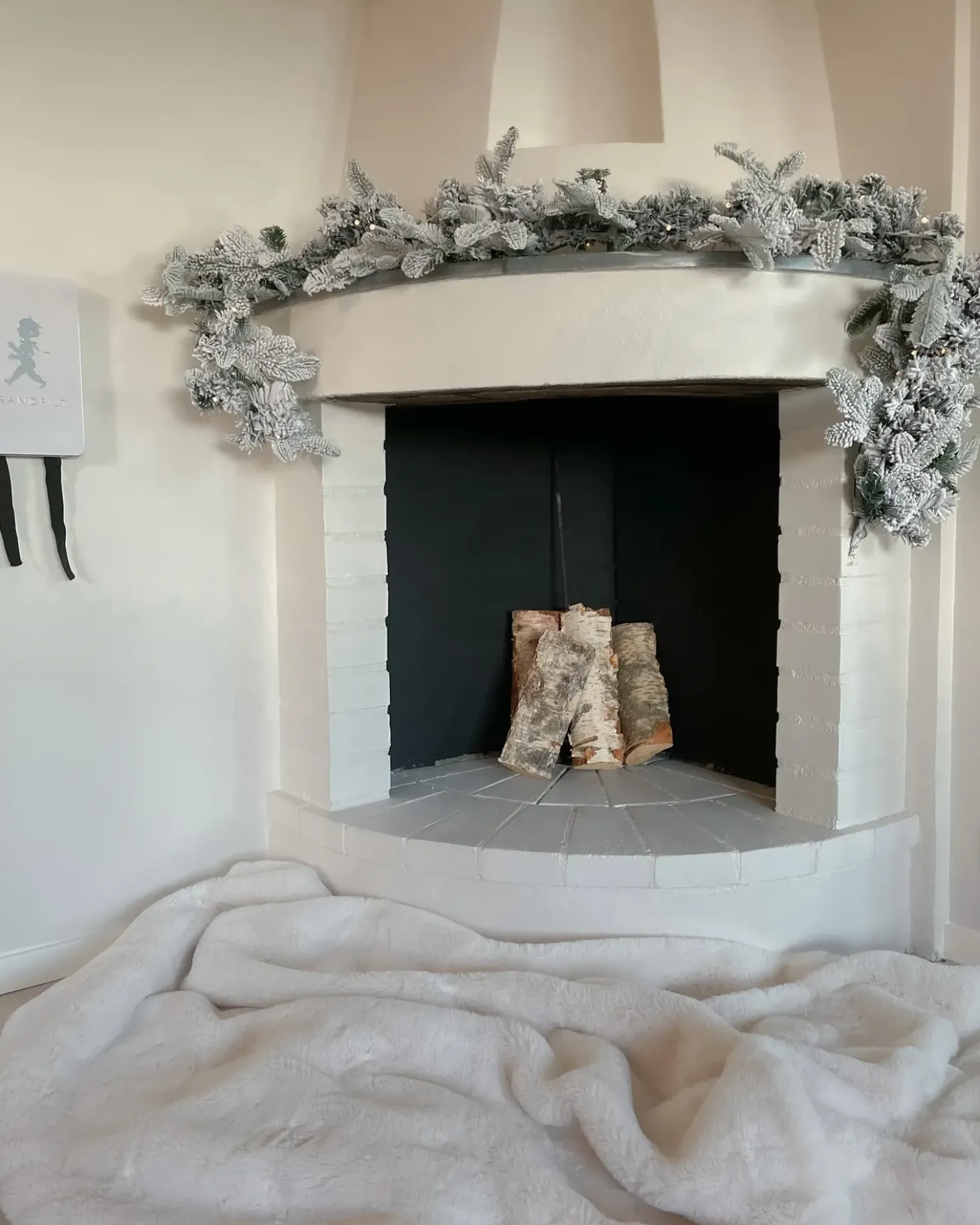 Festone natalizio innevato LED SUNDO 270 cm Bianco