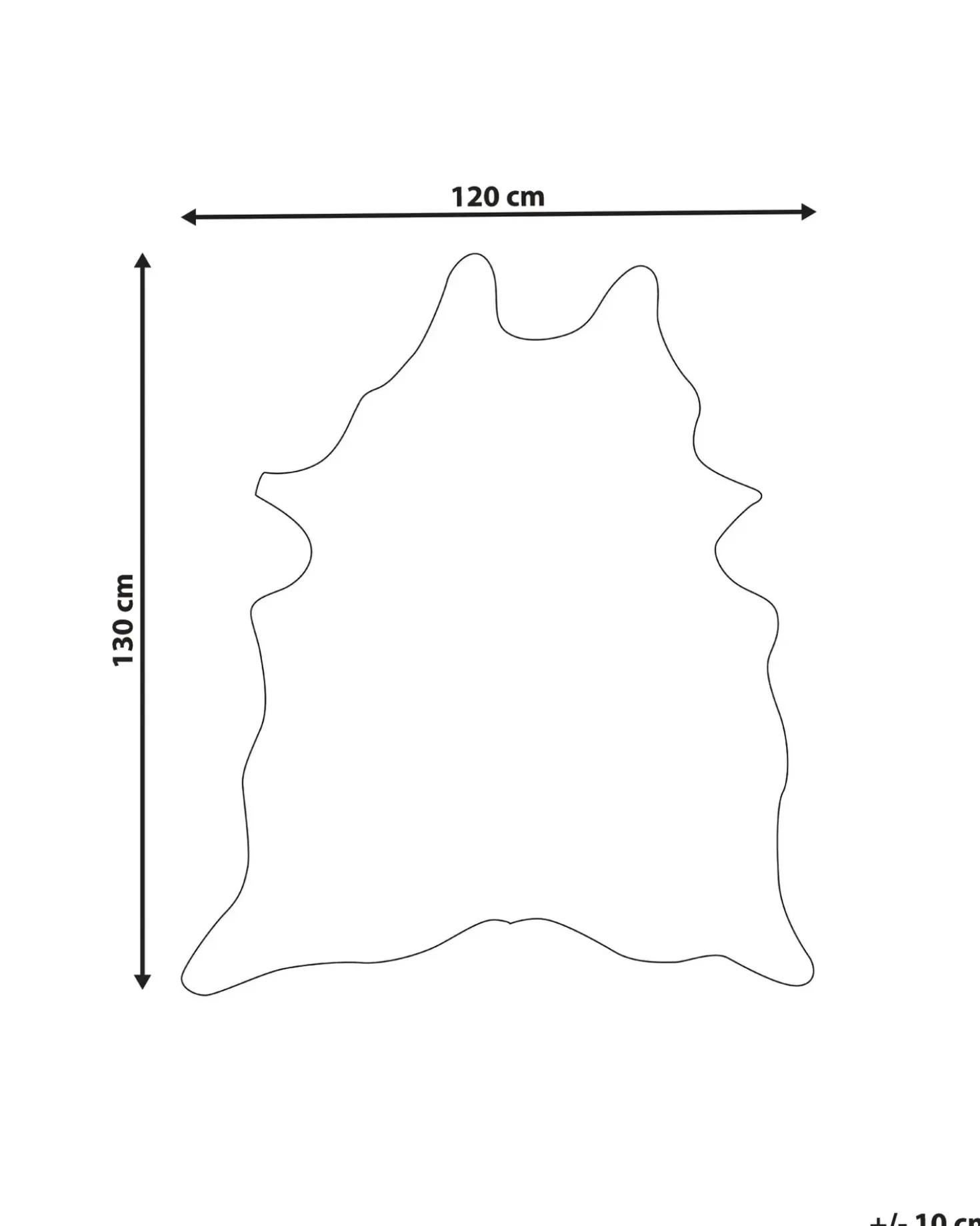 Finta pelle di mucca BOGONG Marrone scuro 130 x 170 cm