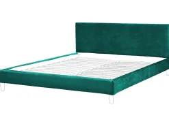 Fodera per struttura letto Velluto FITOU 180 x 200 cm Verde smeraldo