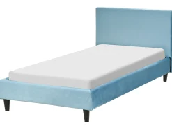 Fodera per struttura letto Velluto FITOU 90 x 200 cm Azzurro