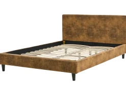 Fodera per struttura letto Pelle sintetica FITOU 140 x 200 cm Marrone
