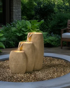 Fontana da giardino ARKLE LED Beige