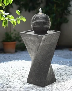 Fontana da giardino LED ACQUACHETA Grigio grafite