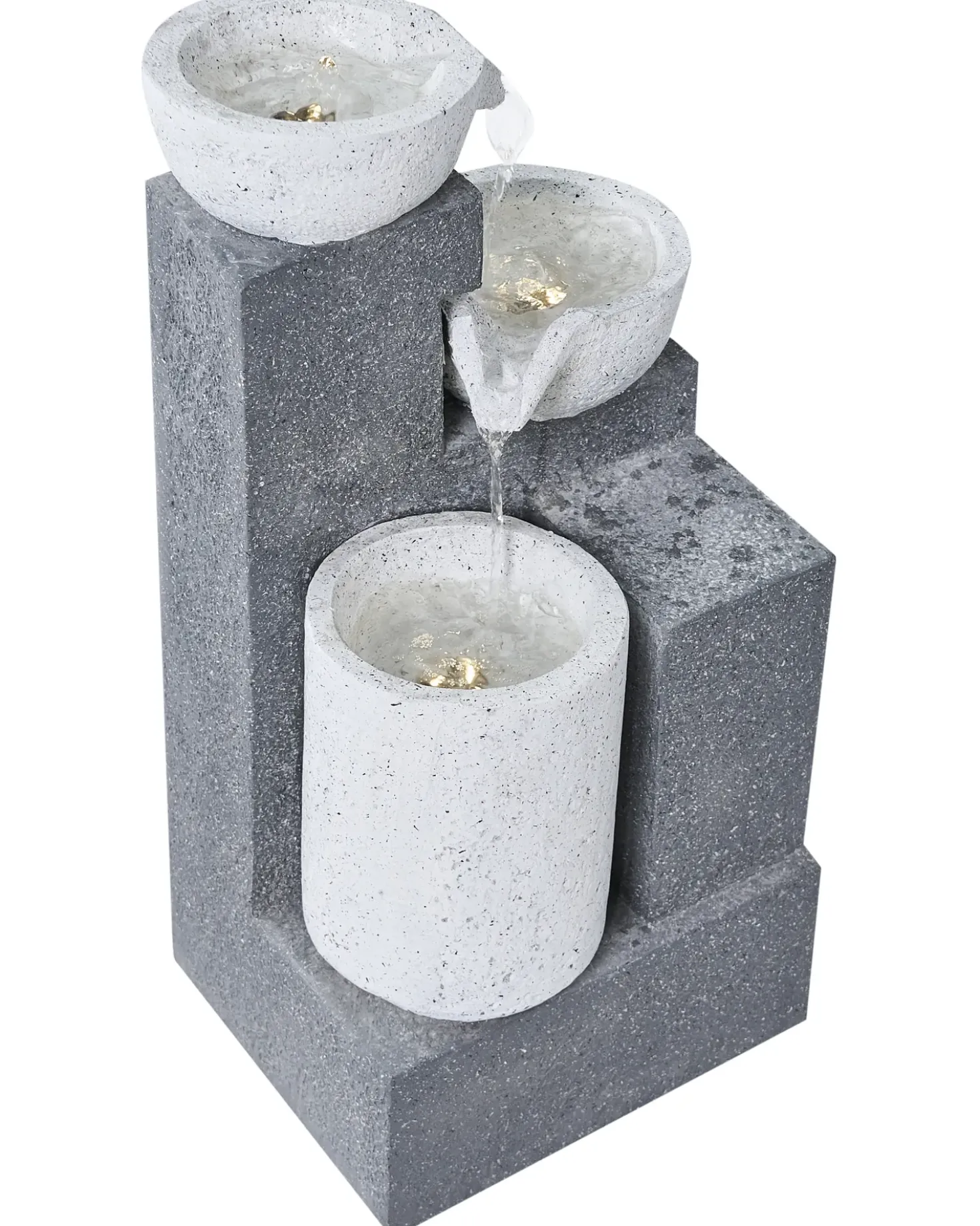 Fontana da giardino LED NAGAMI Grigio