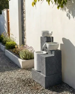 Fontana da giardino LED NAGAMI Grigio