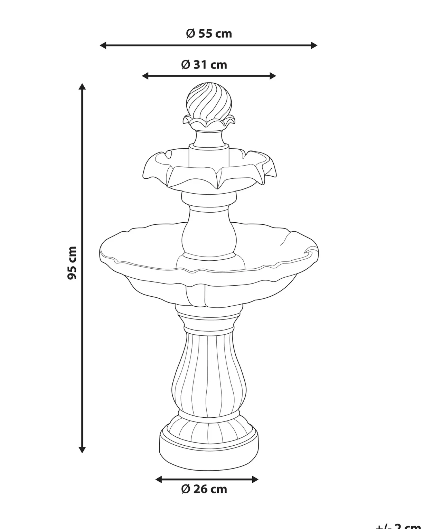 Fontana da giardino LIMBARA Beige chiaro