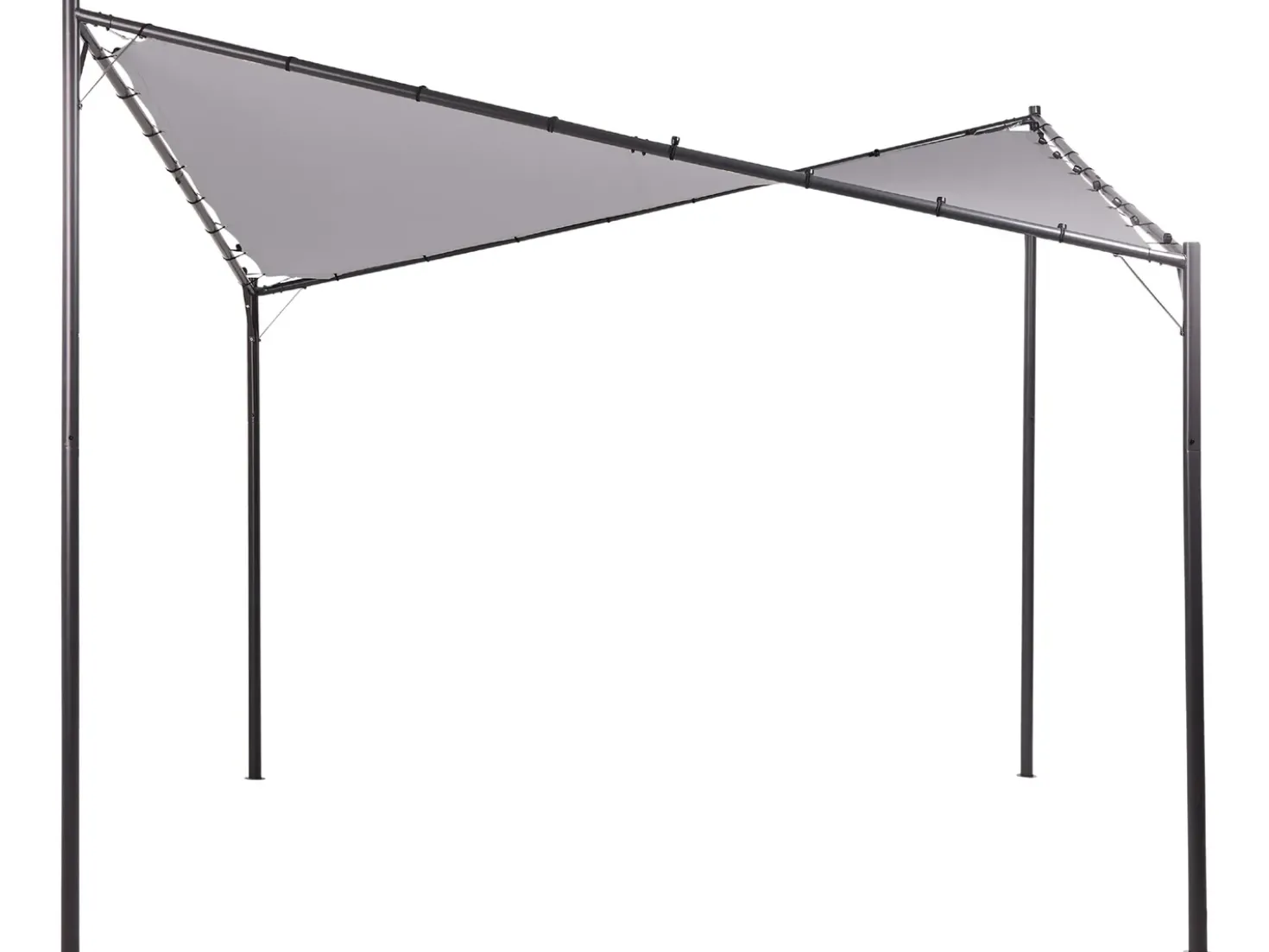Gazebo AVENTINE Metallo 300 cm 300 cm Grigio