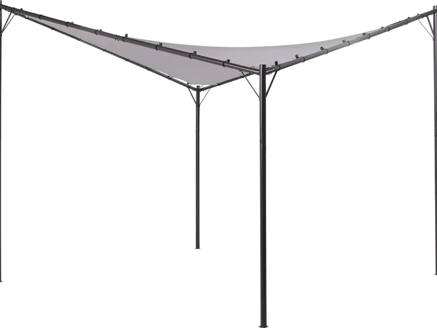 Gazebo AVENTINE Metallo 300 cm 300 cm Grigio