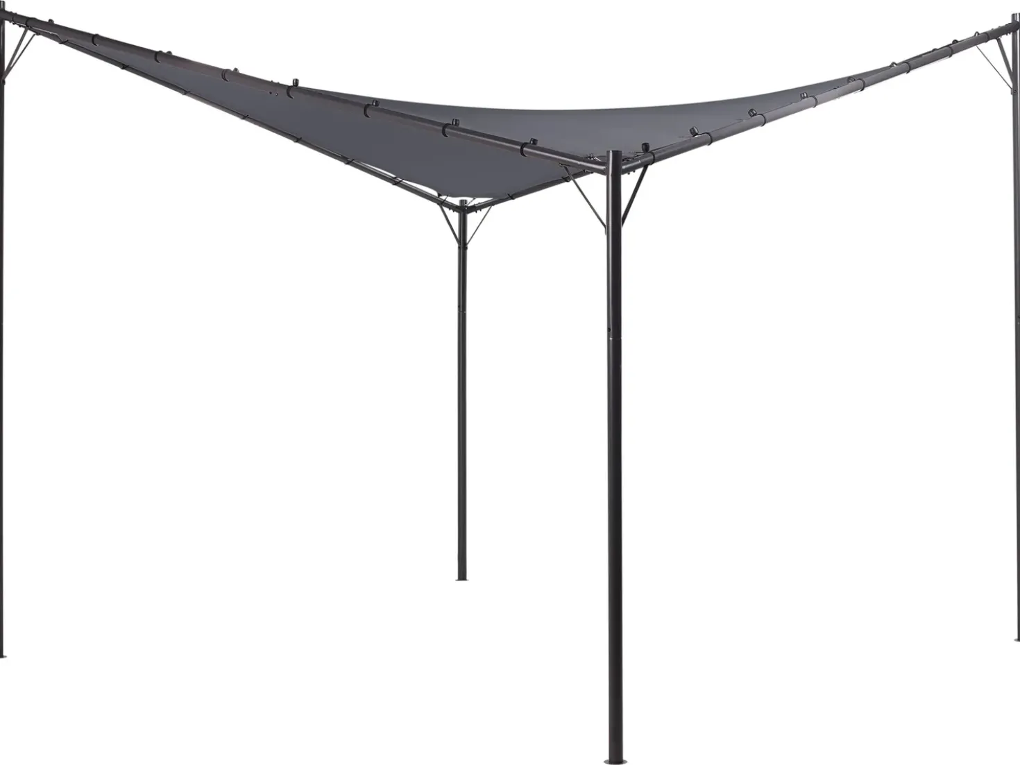 Gazebo AVENTINE Metallo 300 cm 300 cm Grigio scuro