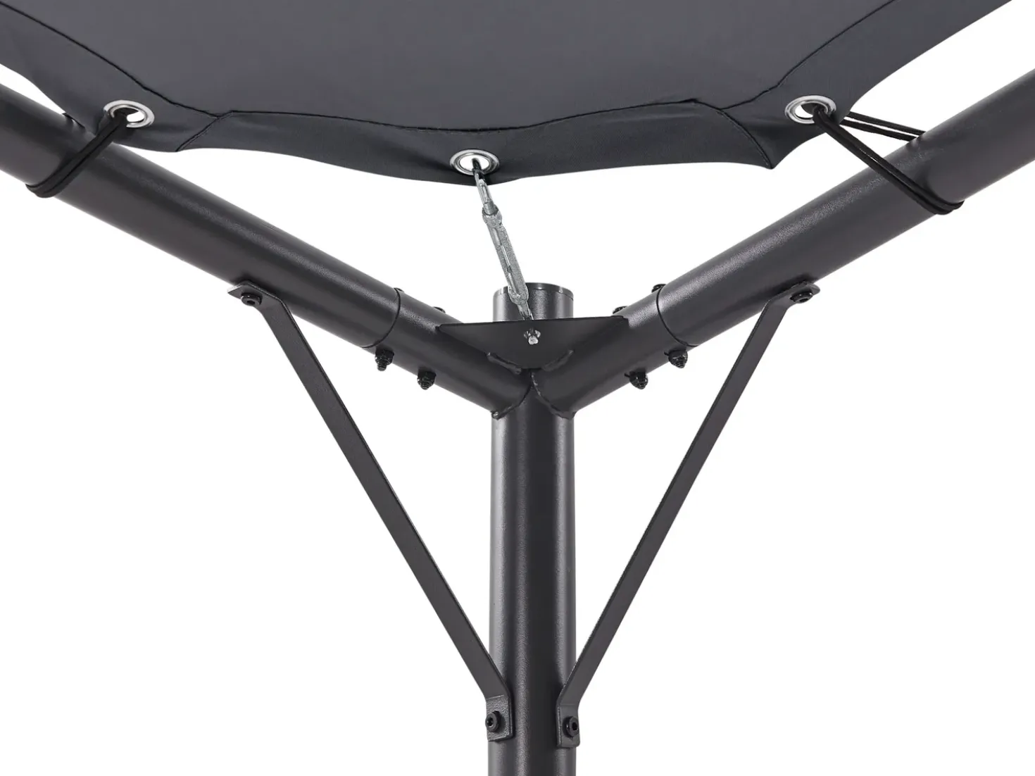 Gazebo AVENTINE Metallo 300 cm 300 cm Grigio scuro