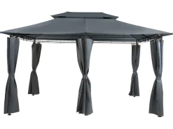 Gazebo COLOS Metallo 400 cm 300 cm Grigio grafite