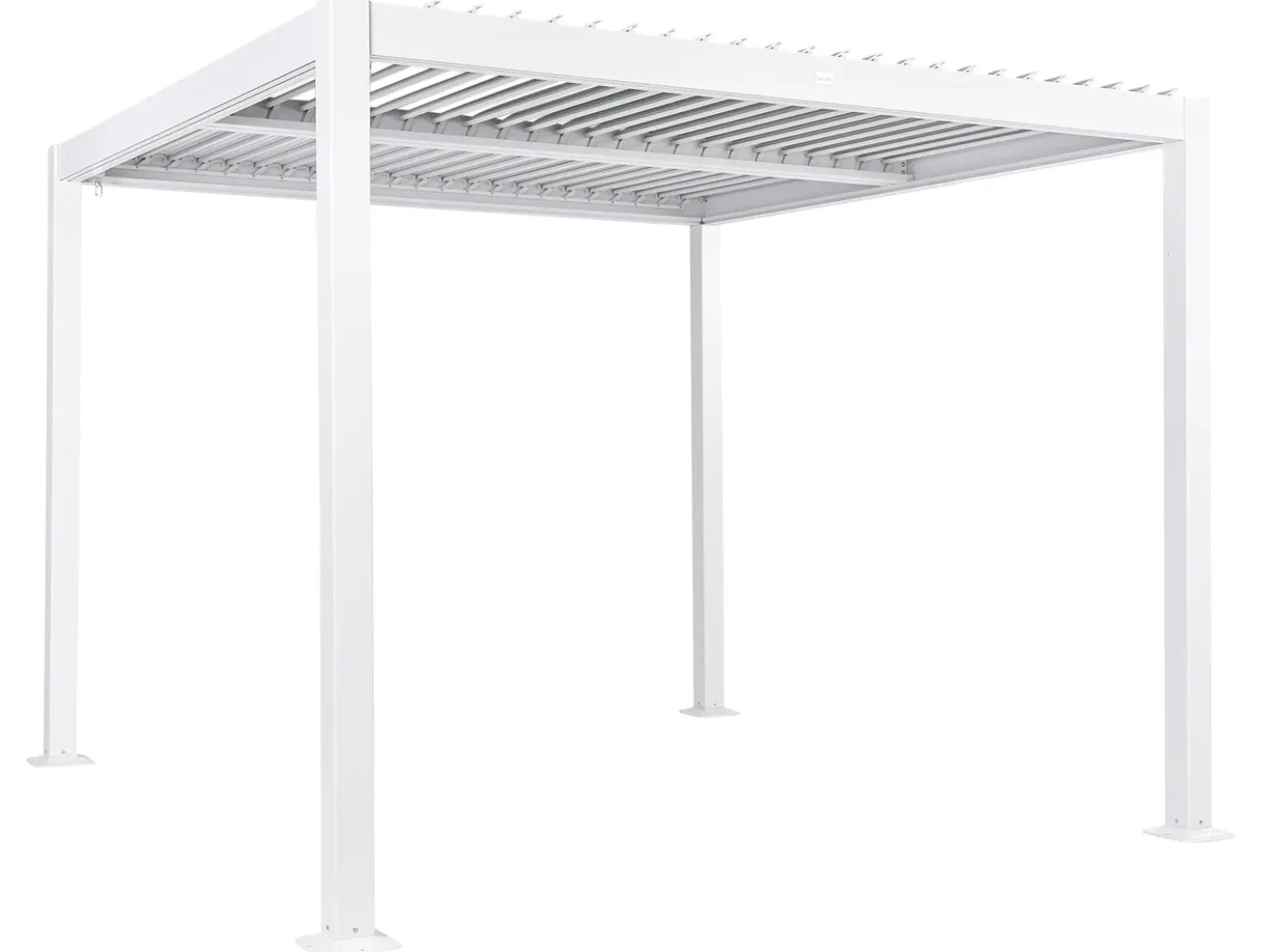Gazebo FORNOLI Metallo 296 cm 296 cm Bianco