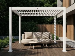 Gazebo FORNOLI Metallo 296 cm 296 cm Bianco