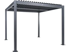 Gazebo FORNOLI Metallo 296 cm 296 cm Nero