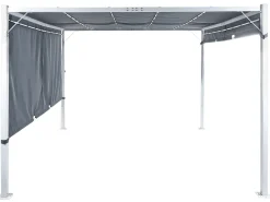 Gazebo LED PARGA Metallo 310 cm 310 cm Grigio