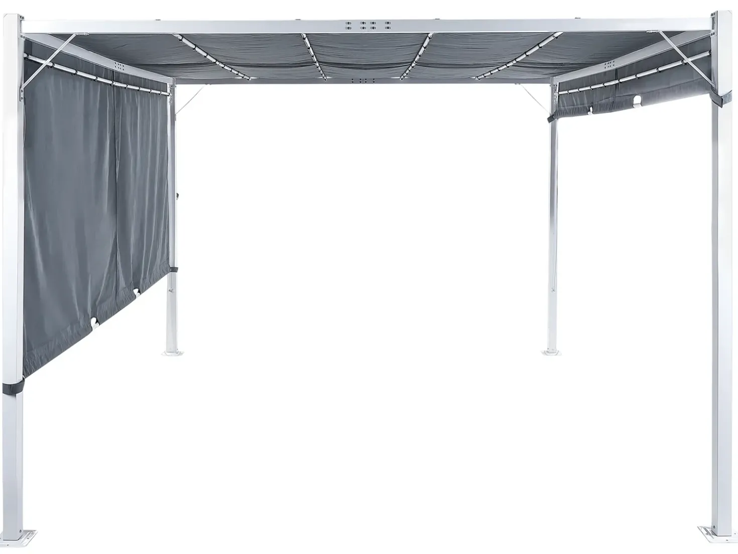 Gazebo LED PARGA Metallo 310 cm 310 cm Grigio