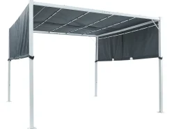 Gazebo LED PARGA Metallo 310 cm 310 cm Grigio