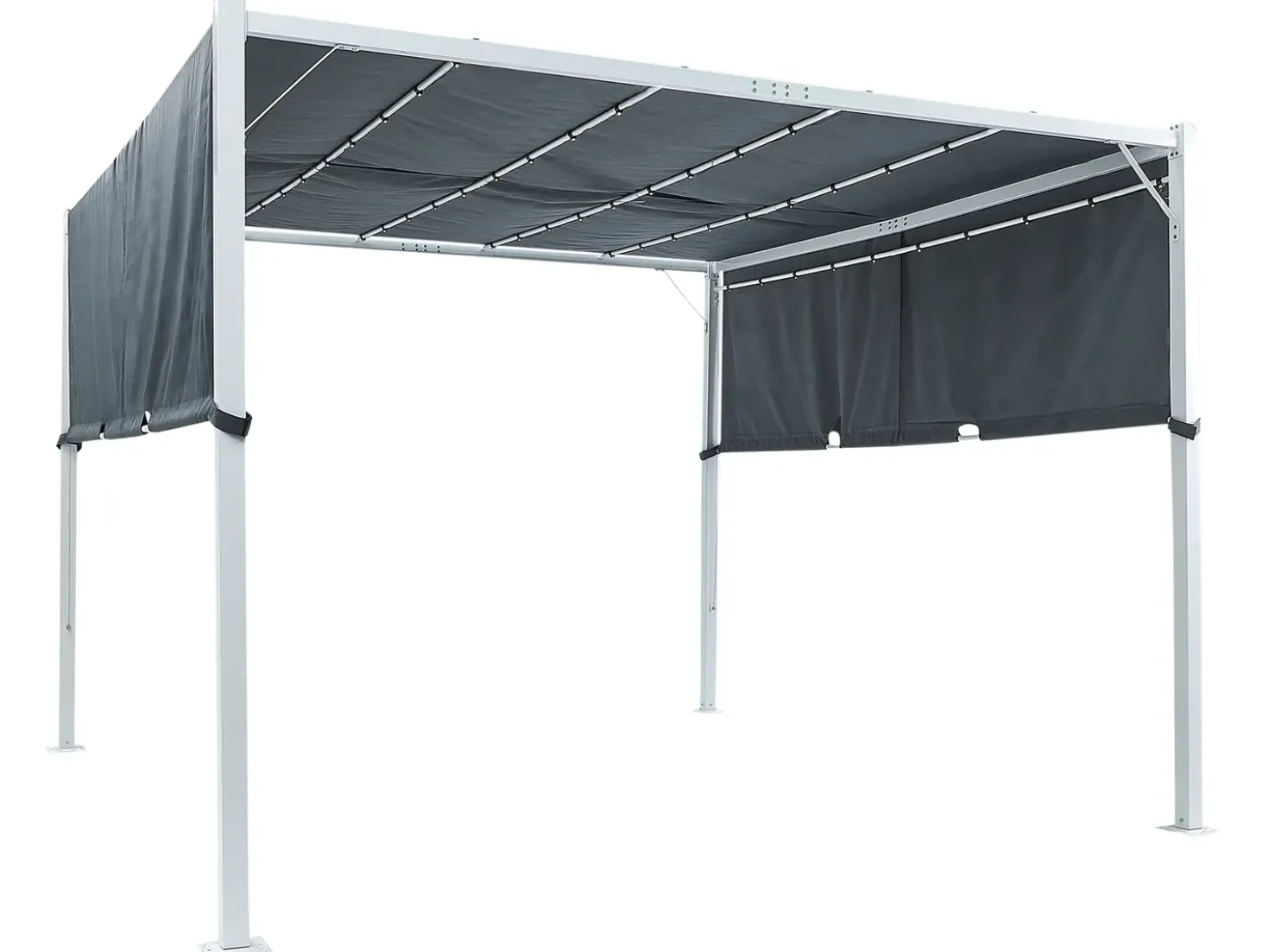 Gazebo LED PARGA Metallo 310 cm 310 cm Grigio