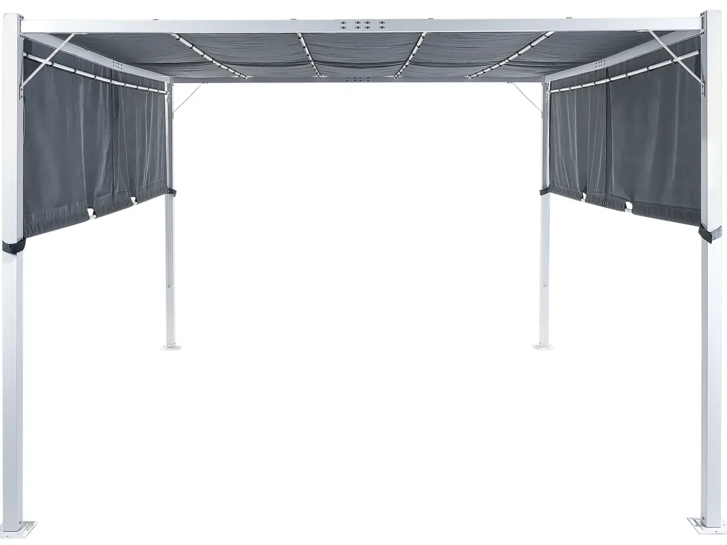 Gazebo LED PARGA Metallo 310 cm 310 cm Grigio