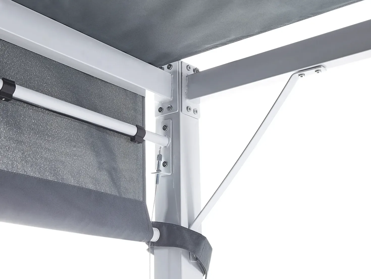 Gazebo LED PARGA Metallo 310 cm 310 cm Grigio