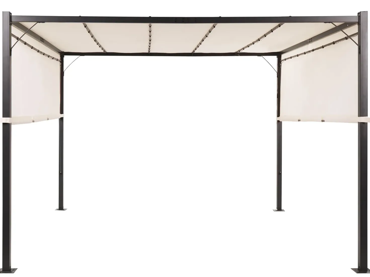 Gazebo LED PARGA Metallo 310 cm 310 cm Beige