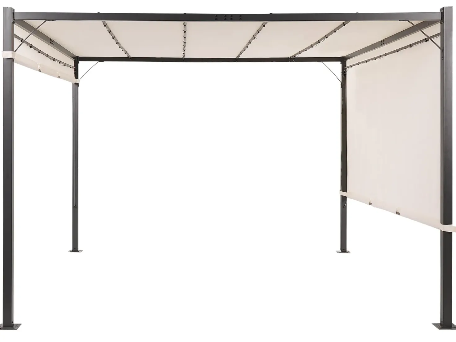 Gazebo LED PARGA Metallo 310 cm 310 cm Beige