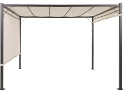 Gazebo LED PARGA Metallo 310 cm 310 cm Beige