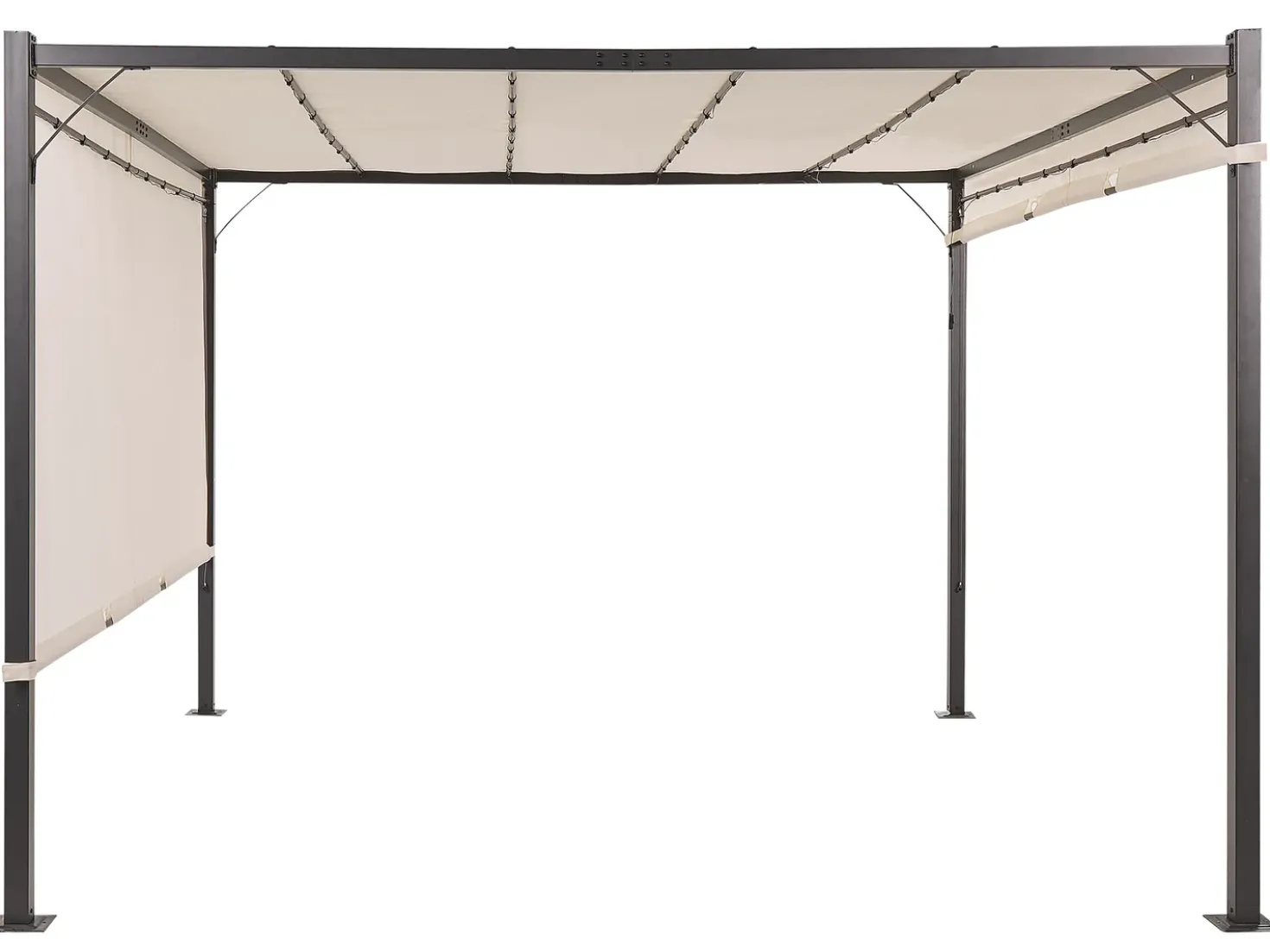 Gazebo LED PARGA Metallo 310 cm 310 cm Beige